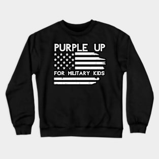 Purple Up For Military Kids Adult Shirt Military Child Month Crewneck Sweatshirt